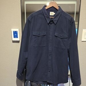 Flint And Tinder Mens XXL Navy Blue Button Down Shirt